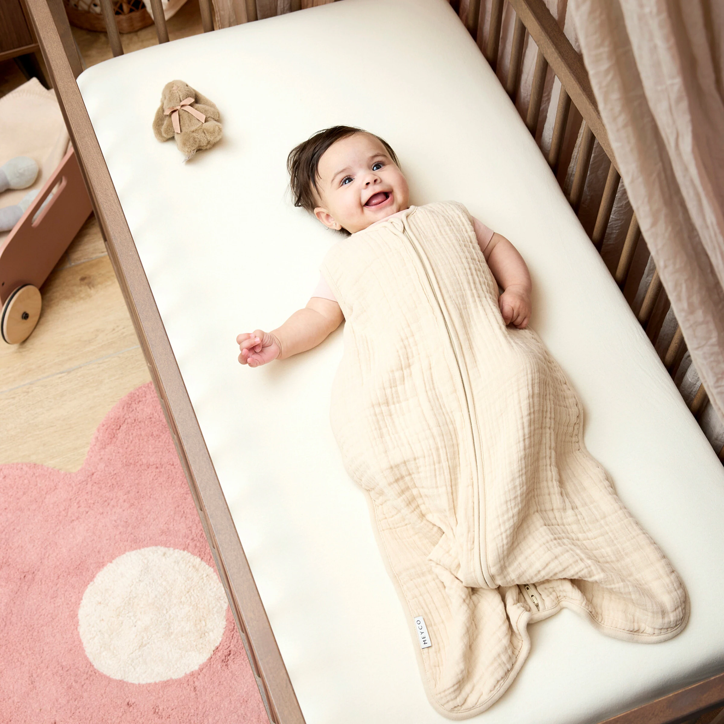Meyco Baby Jersey-Spannbetttuch 40x80 - 40x90cm nature