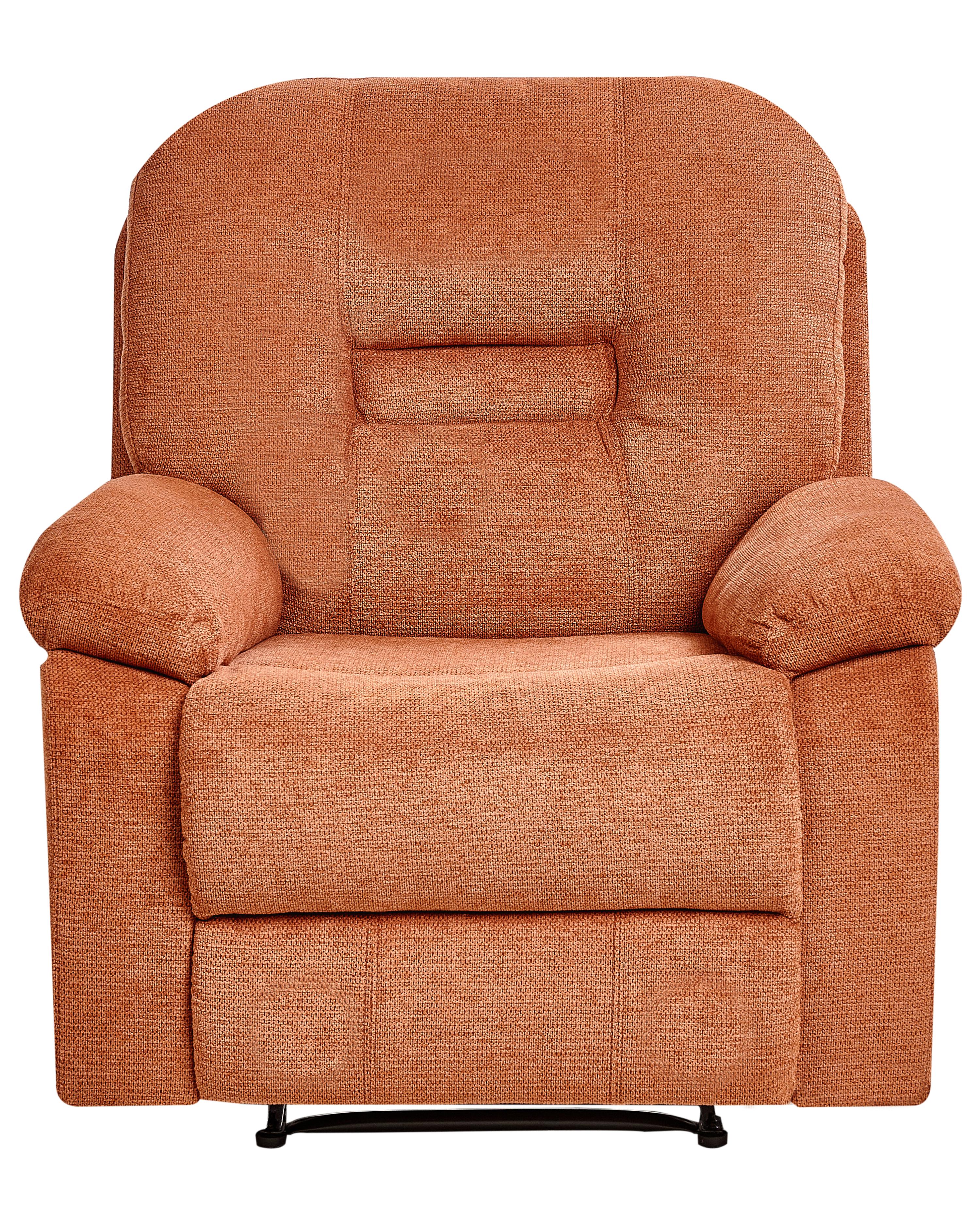 Relaxfauteuil BERGEN inclusief voetensteun Stof Oranje