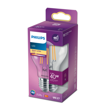 Philips LED peer E27 40W filament helder niet dimbaar