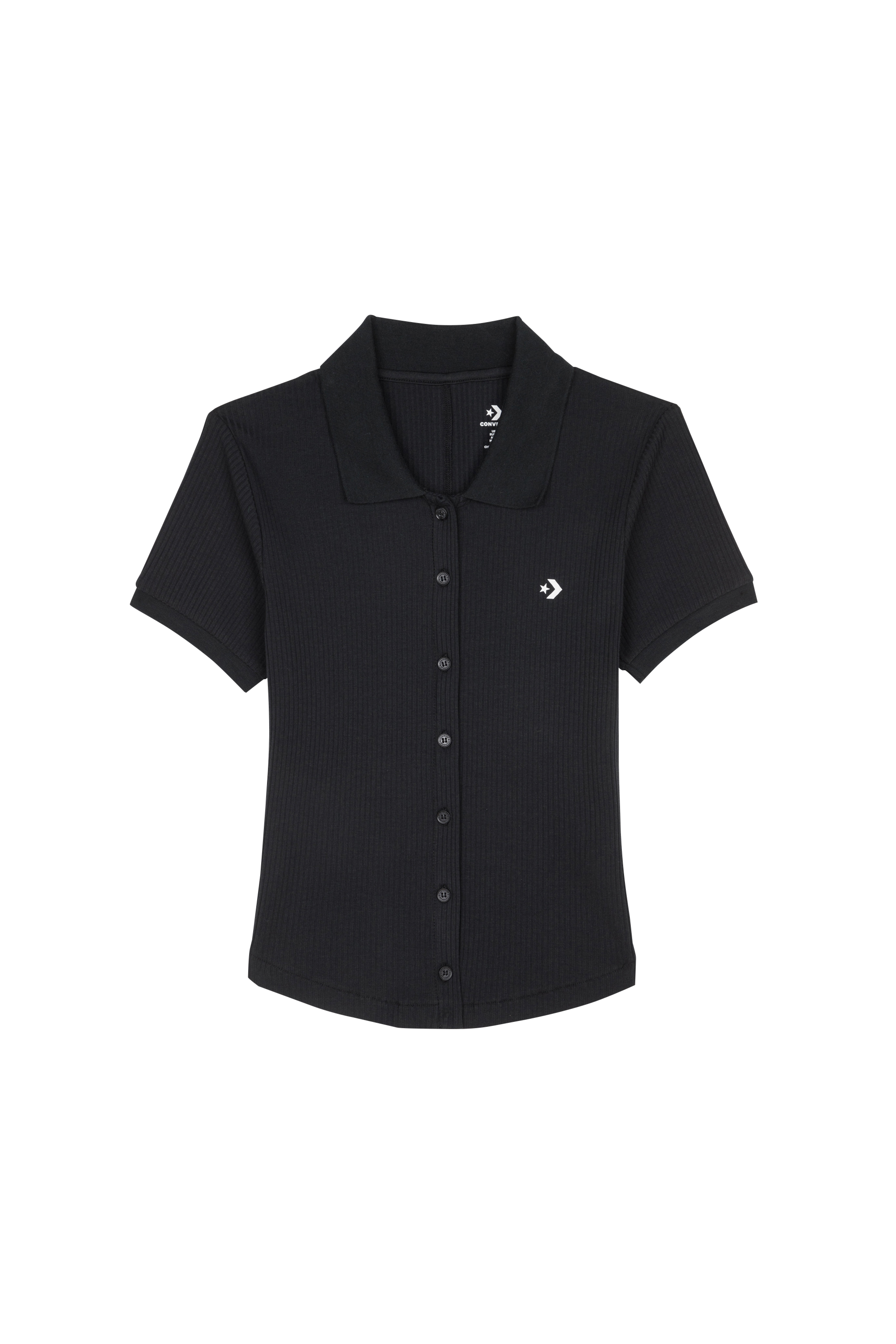 CONVERSE polo SLIM BUTTON UP Noir