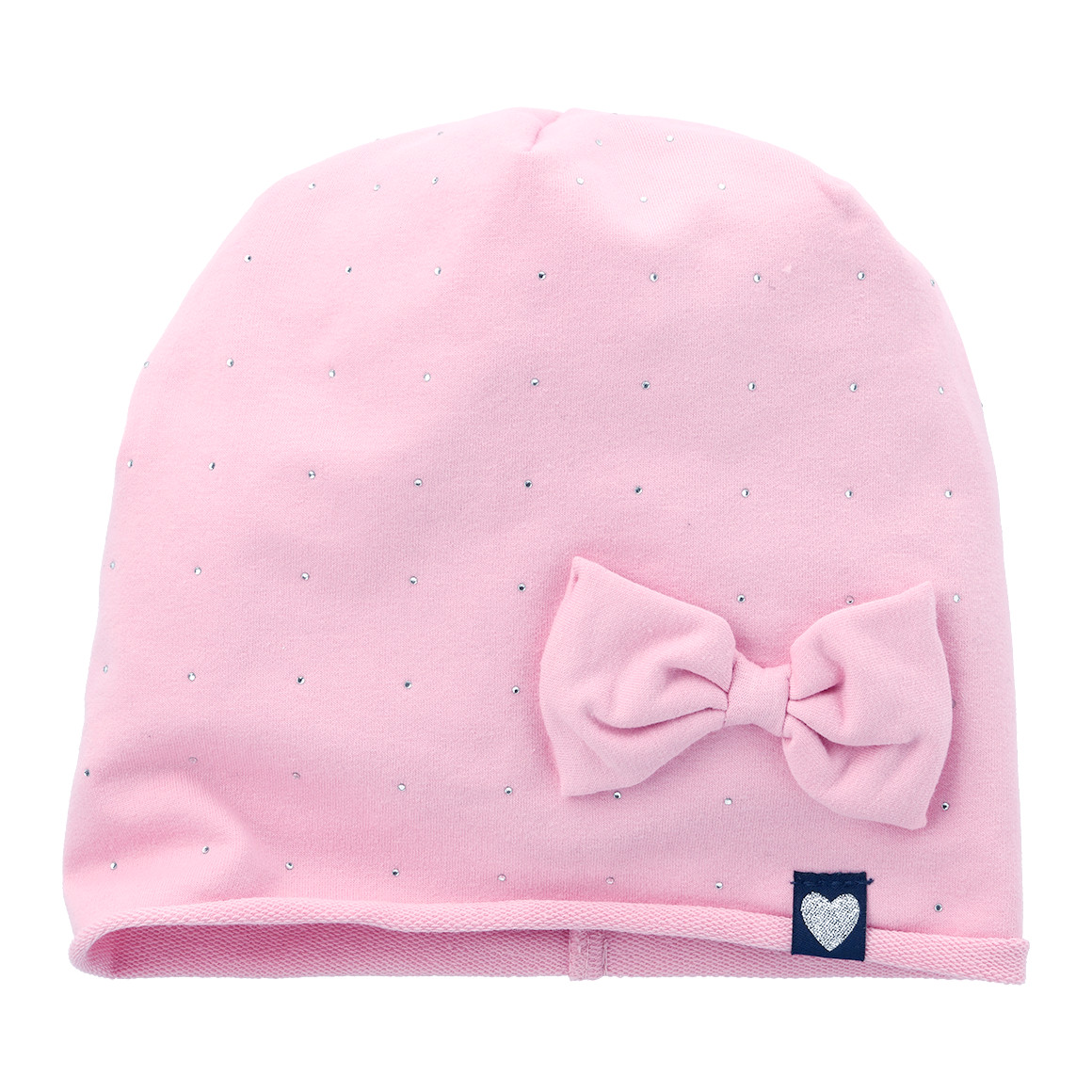 Topolino Mädchen Beanie mit Glitzersteinchen helllila