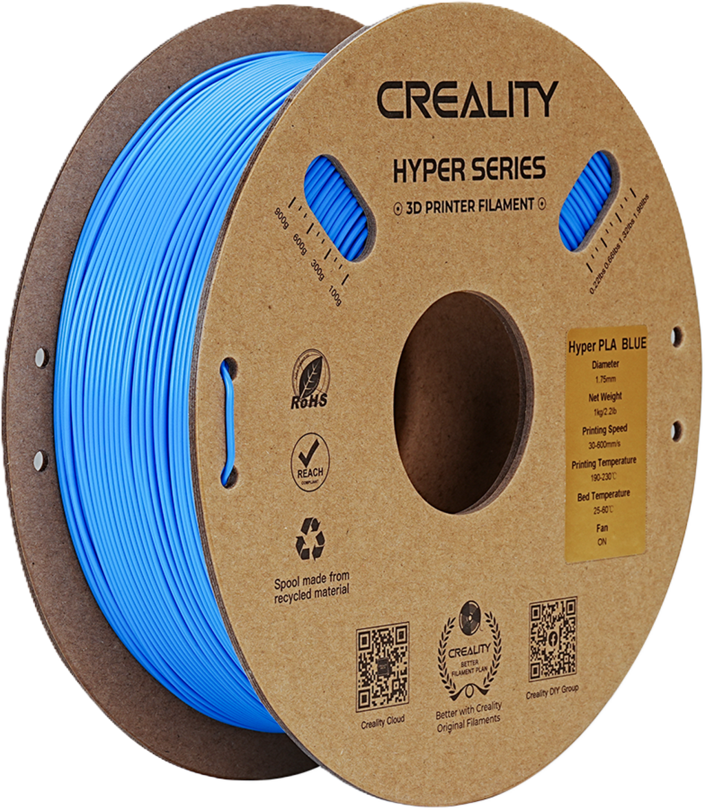 Creality  Hyper PLA Blue, 1,75 mm / 1000 g    High Speed PLA-Filament für 10x schnelleres Drucken