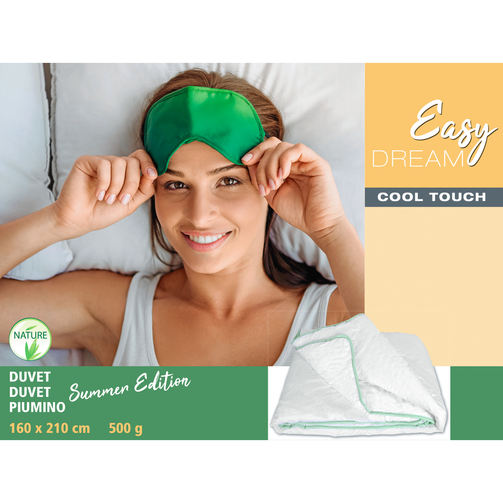 Duvet Bam, 160x210 Duvet Nordisch, weiss