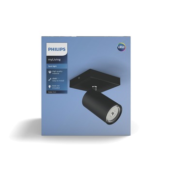Philips opbouwspot Kosipo LED zwart 230V