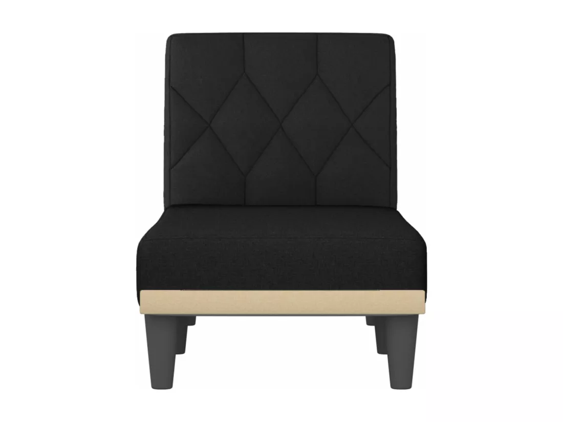 Prolenta Premium - Chaise longue noir tissu