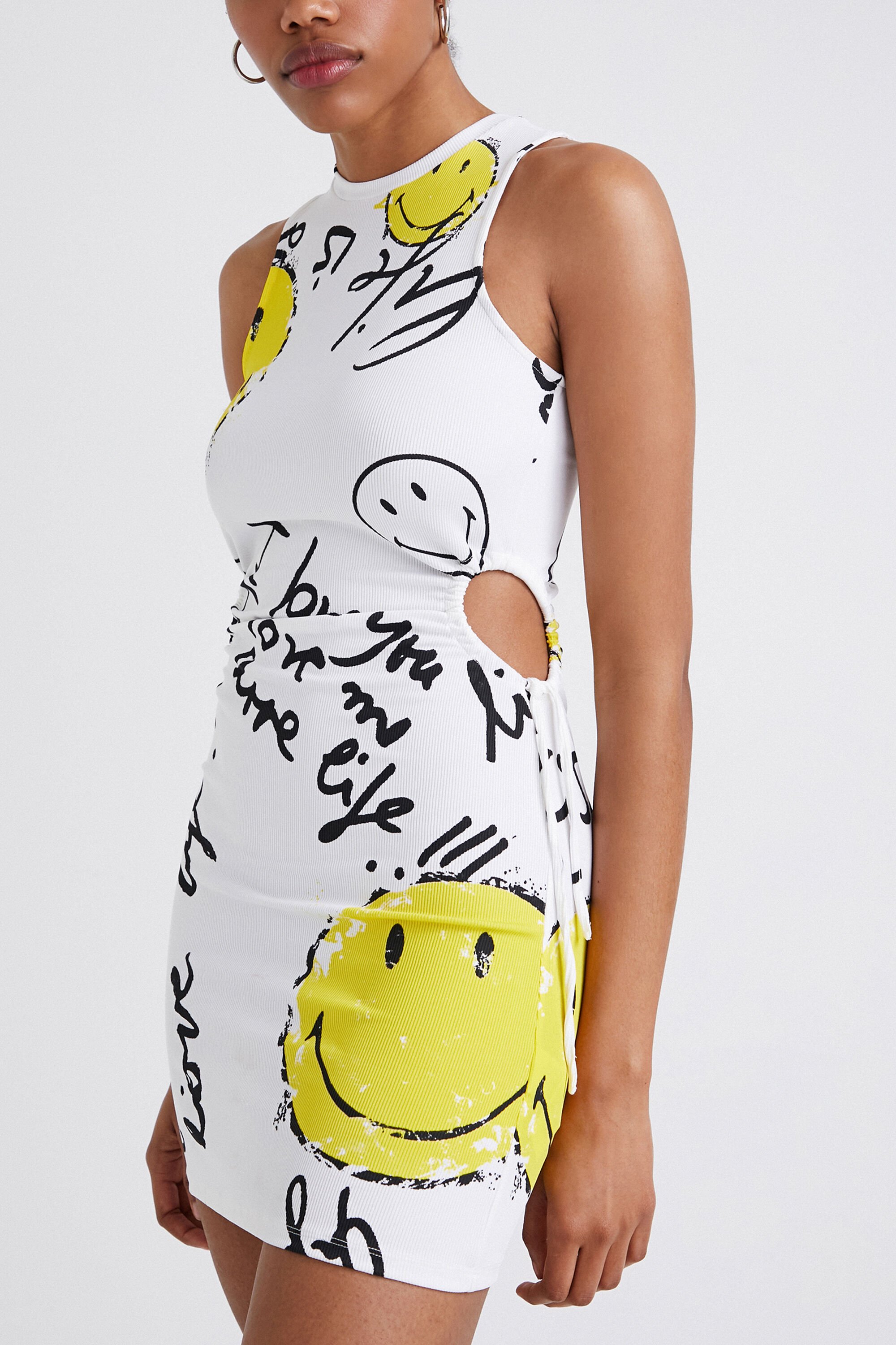 Robe courte ajustée Smiley