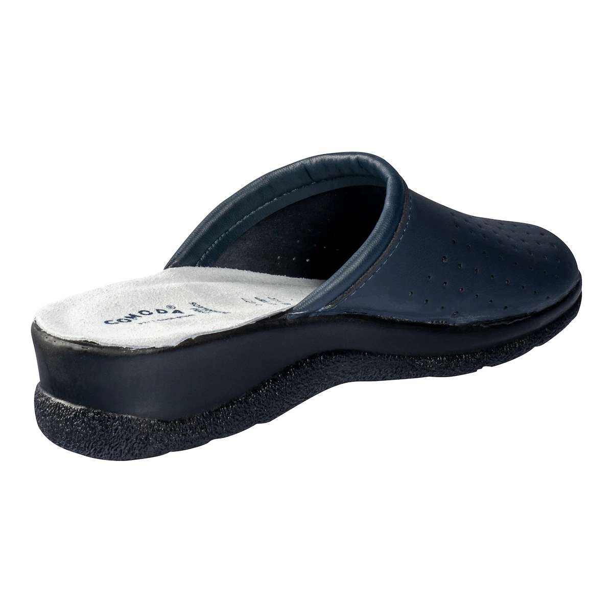 Pantolette mit Leder für Damen - blau