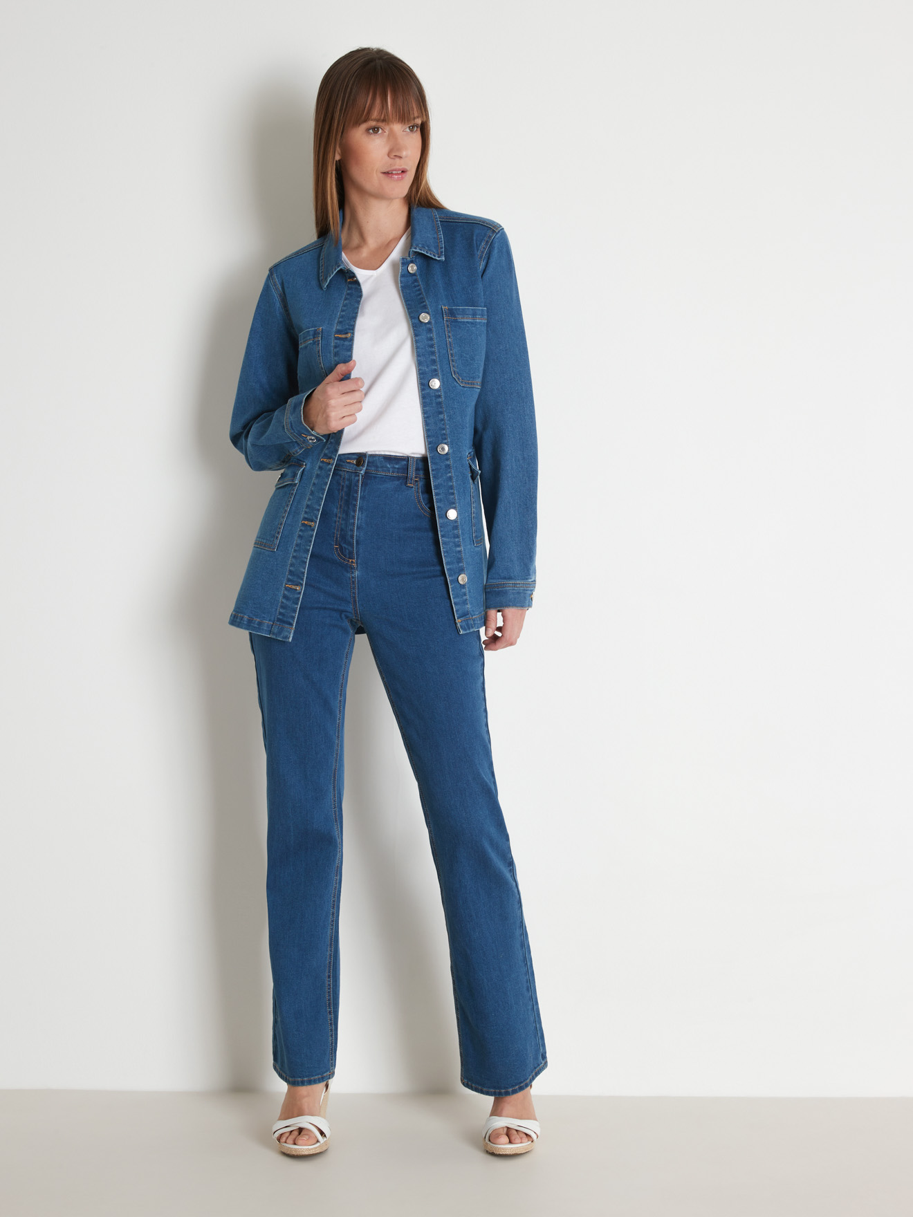 Veste saharienne en denim