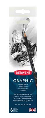 Derwent Graphic Pencil Tin Set Of 6