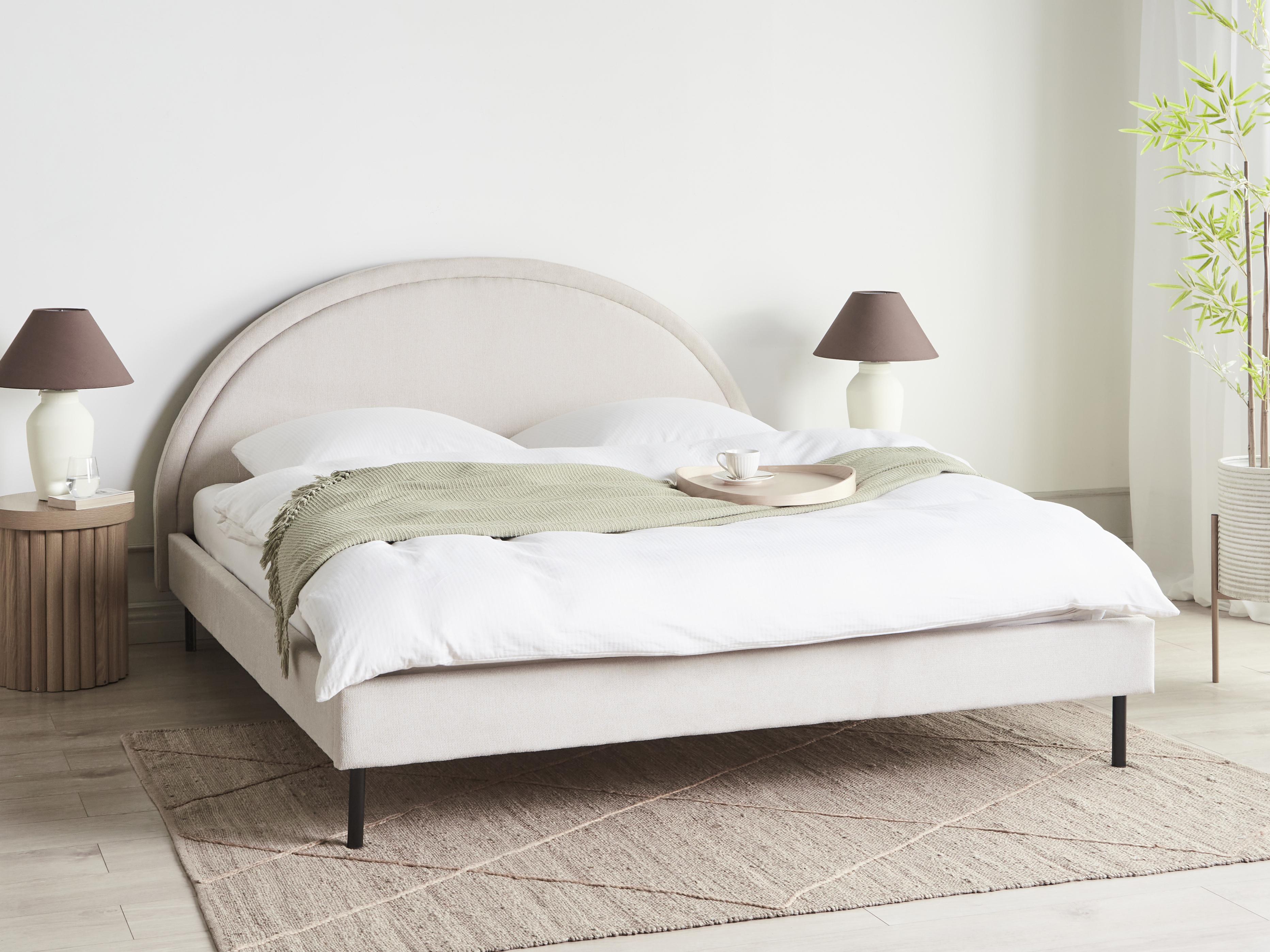 Bed Stof MARGUT 180 x 200 cm Lichtbeige