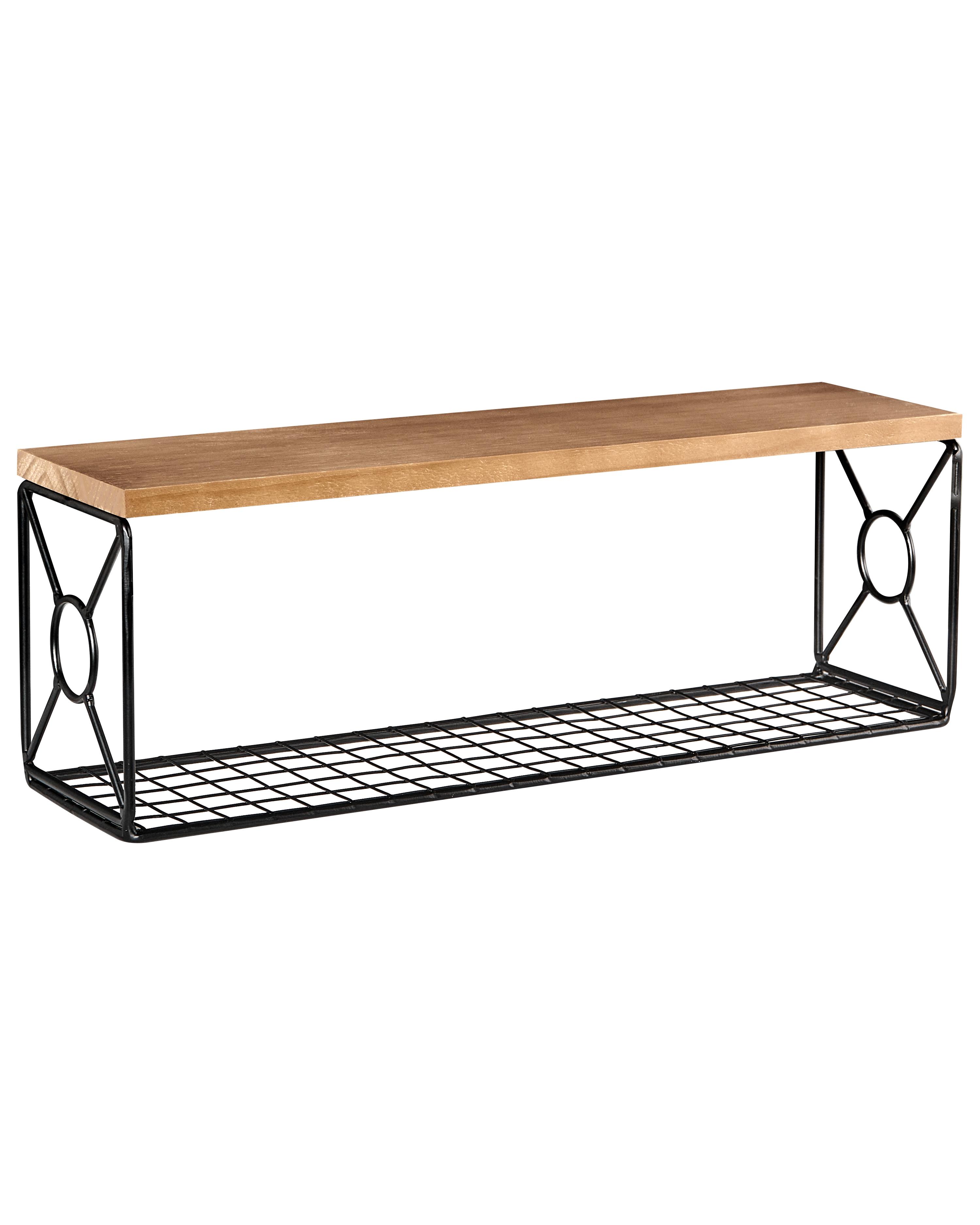 Badkamerwandplank zwart 42 x 13 cm COMPRIDA