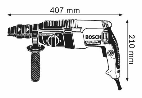 Bosch GBH 2-26 F Boorhamer in Koffer - 06112A4001