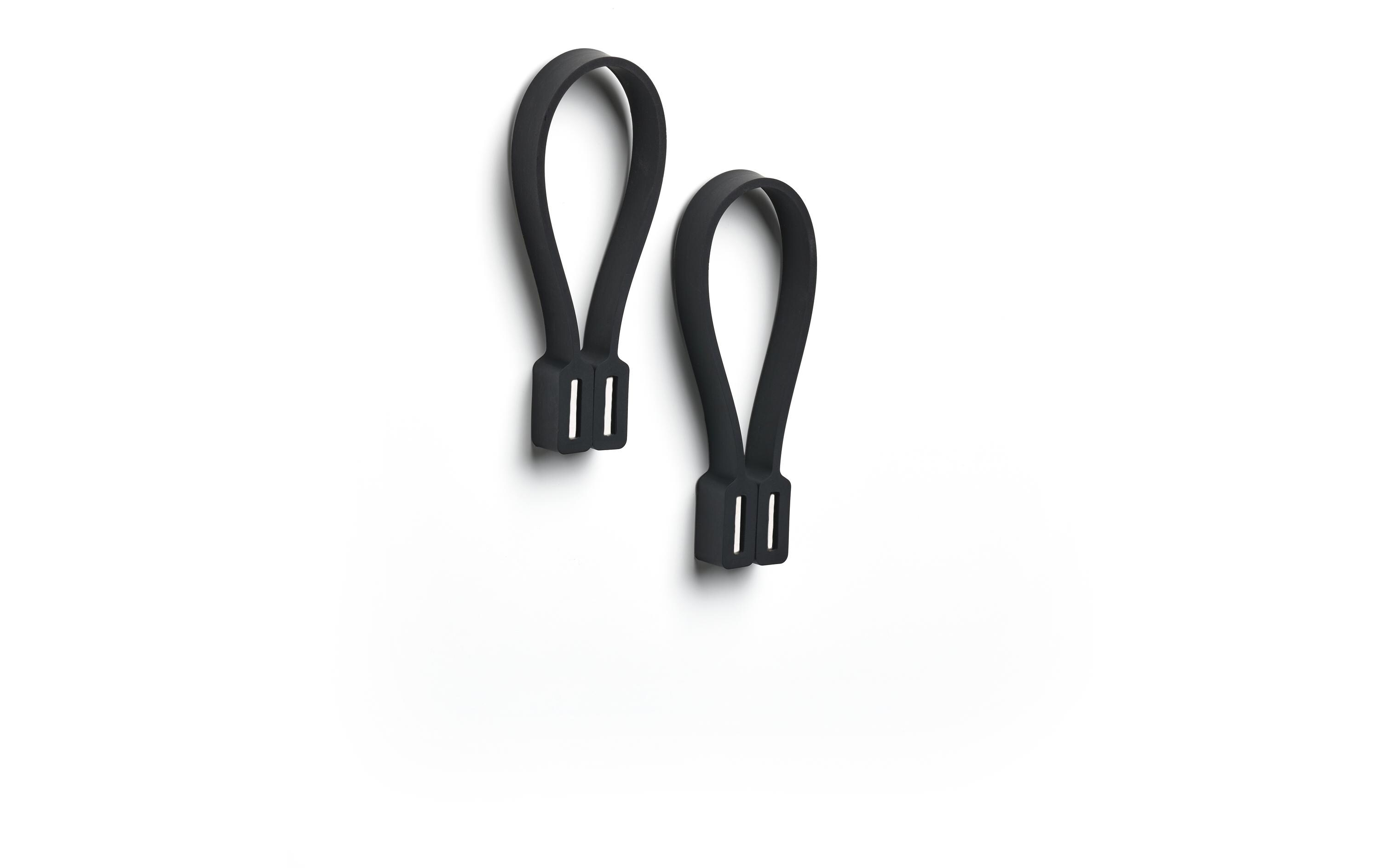 Handtuchhalter Loop 2 Stück, SchwarzTuchhalter mit Magnet