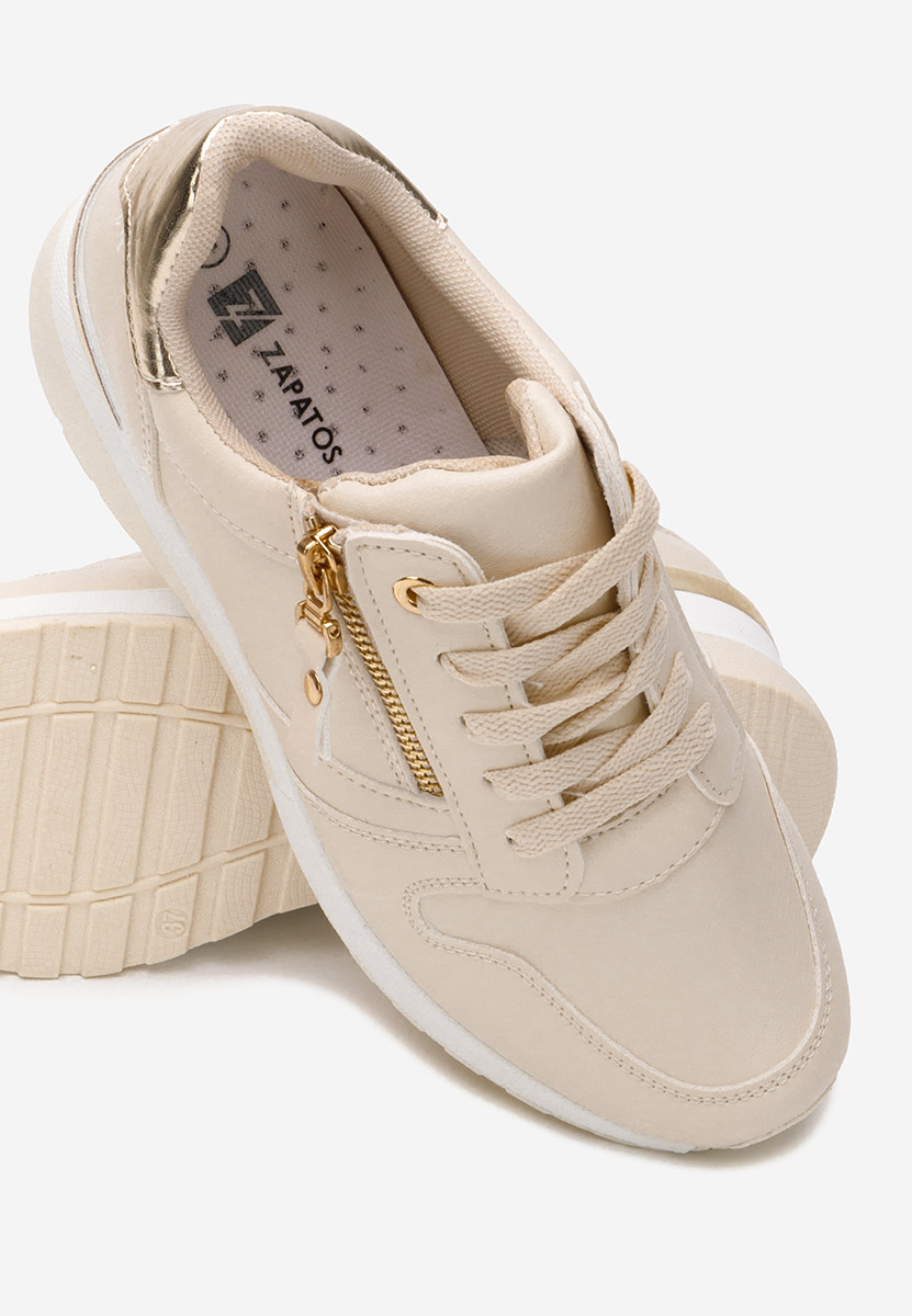 Baskets à plateforme beige Rafina