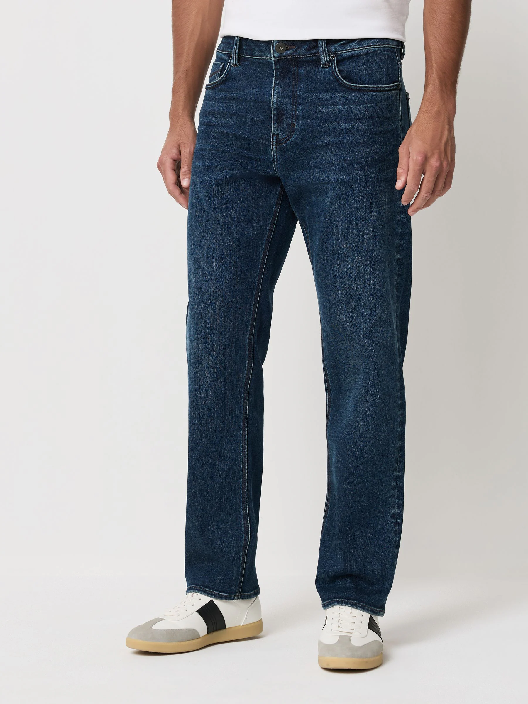 Donkerblauw - ThermoGen - Straight fit - Motionflex jeans