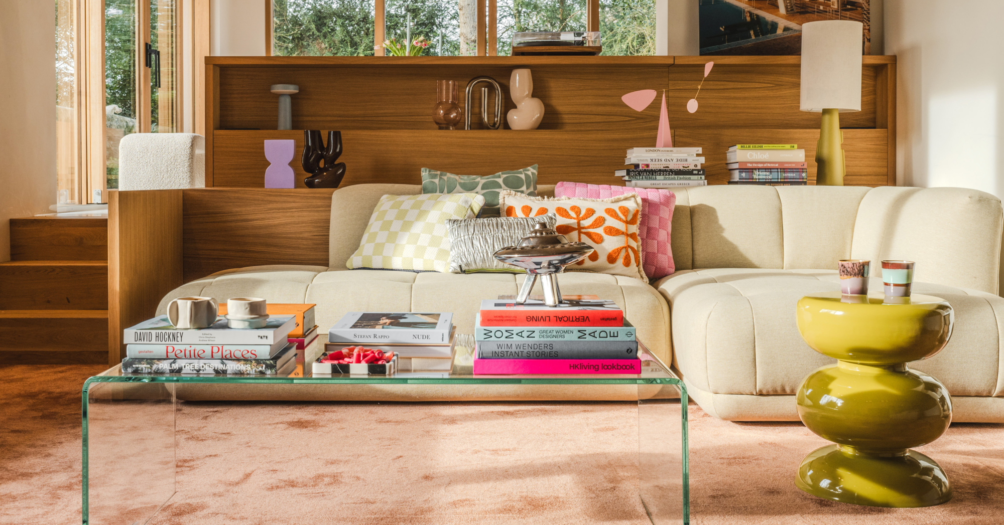 Salontafel Lilla amber glas