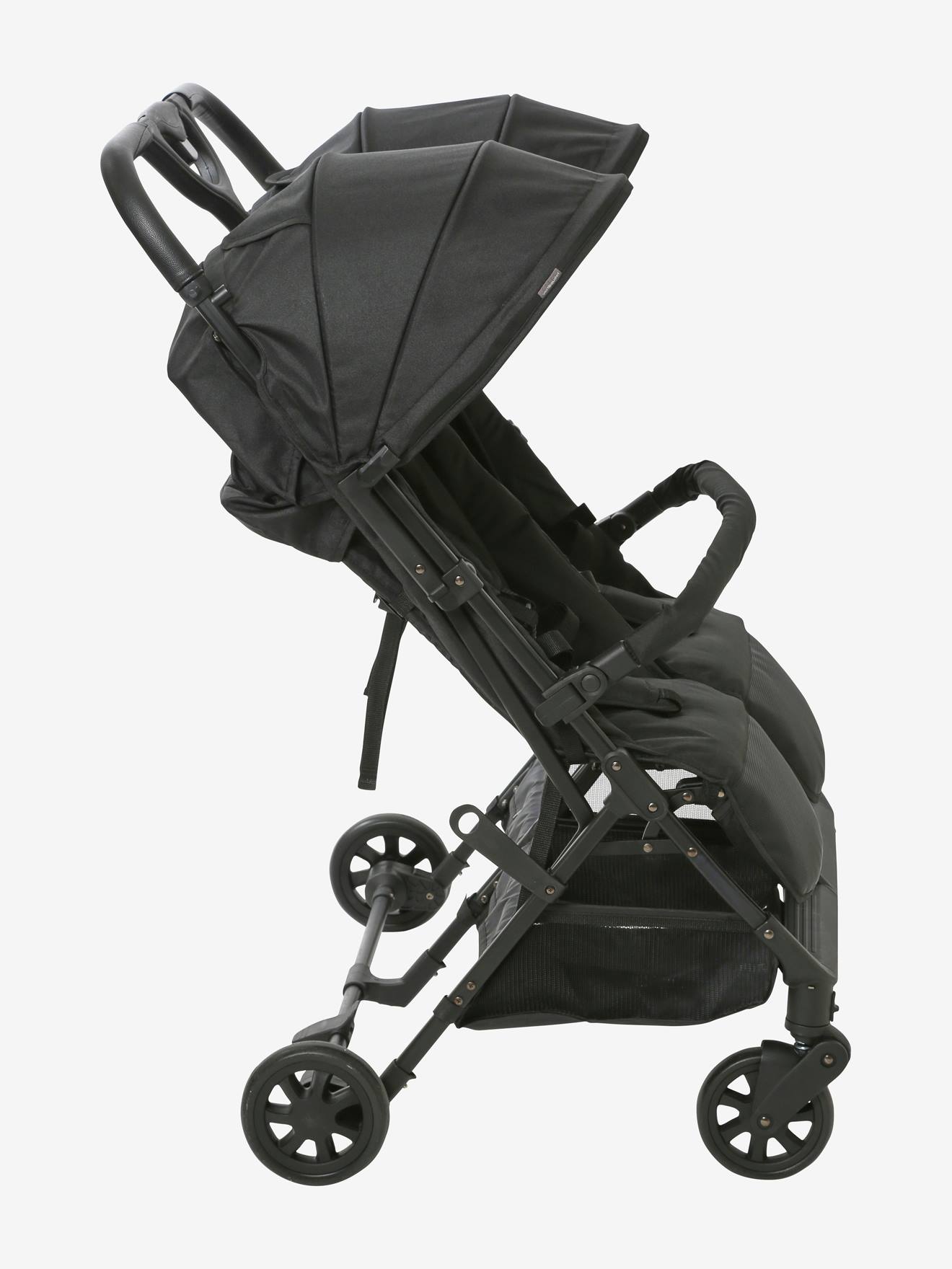 Carrinho de bebê duplo Spica Vertbaudet, preto