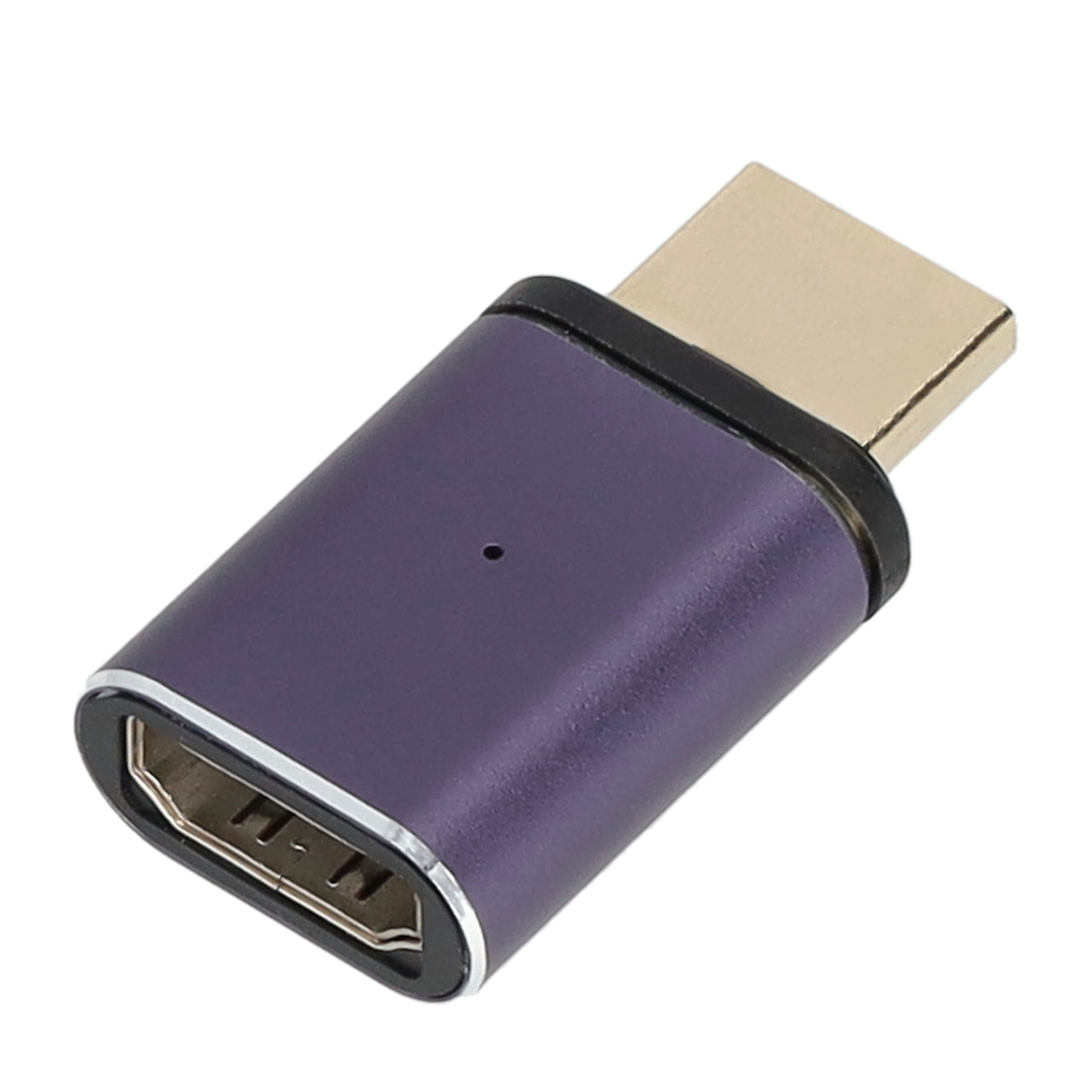 HDMI auf HDMI 2.1 Adapter mit vergoldetem Stecker (8K@60Hz) - Grau