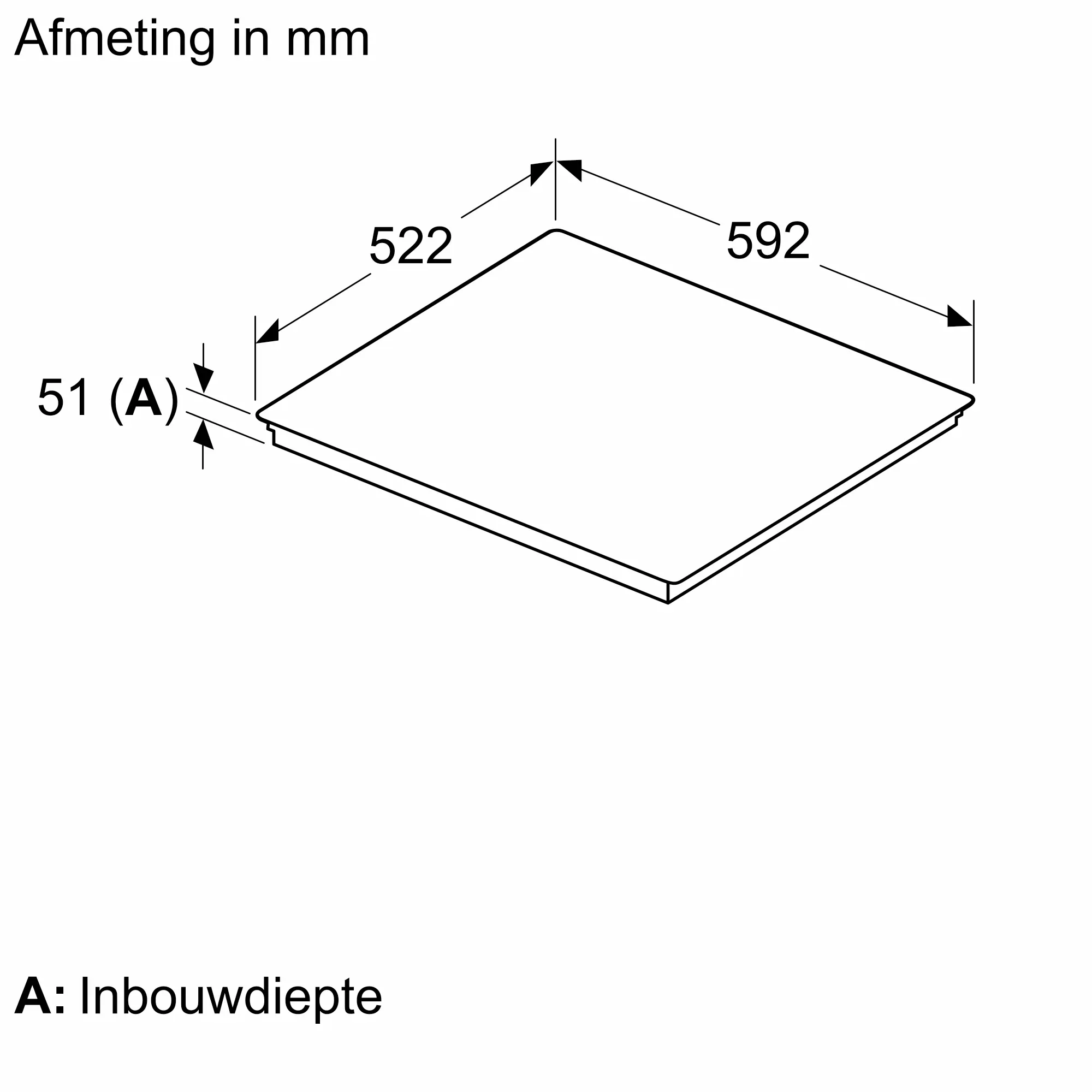 Serie 6 Inductiekookplaat 60 cm opbouwmontage zonder rand
