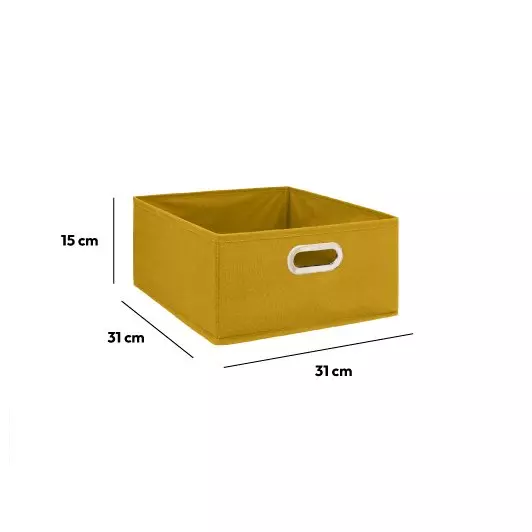 Panier de rangement ( 31 x 15 cm) Helena Jaune Moutarde