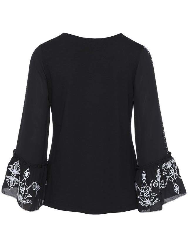 Bluse mit Volantärmeln