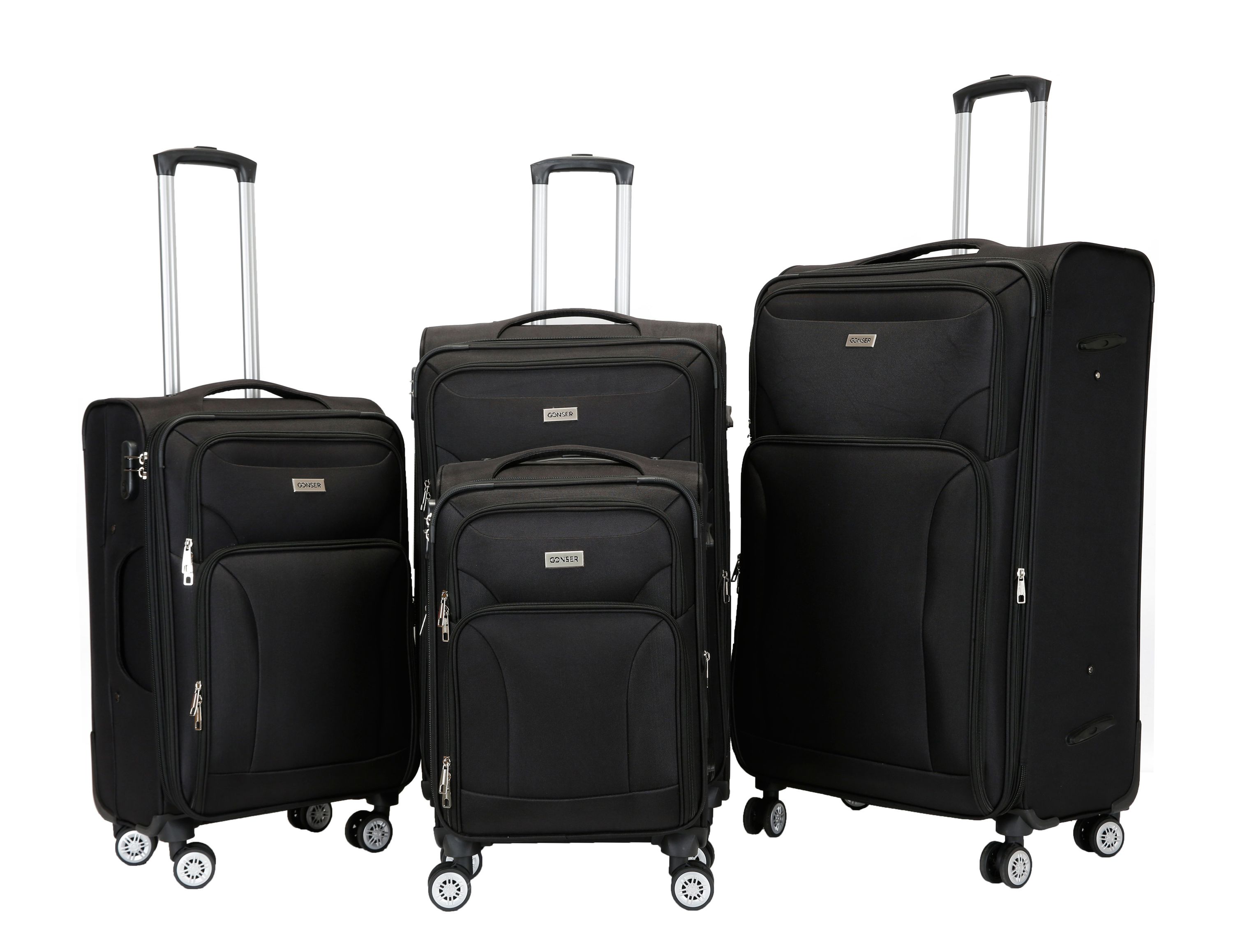 Reisekoffer RINO 4er Set schwarz
