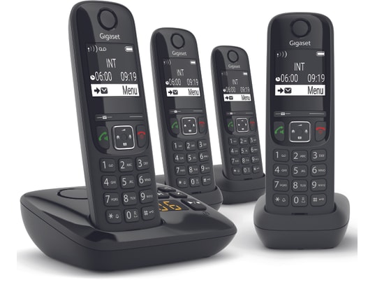 SIEMENS GIGASET - Téléphone sans fil AS690 A Quattro Noir