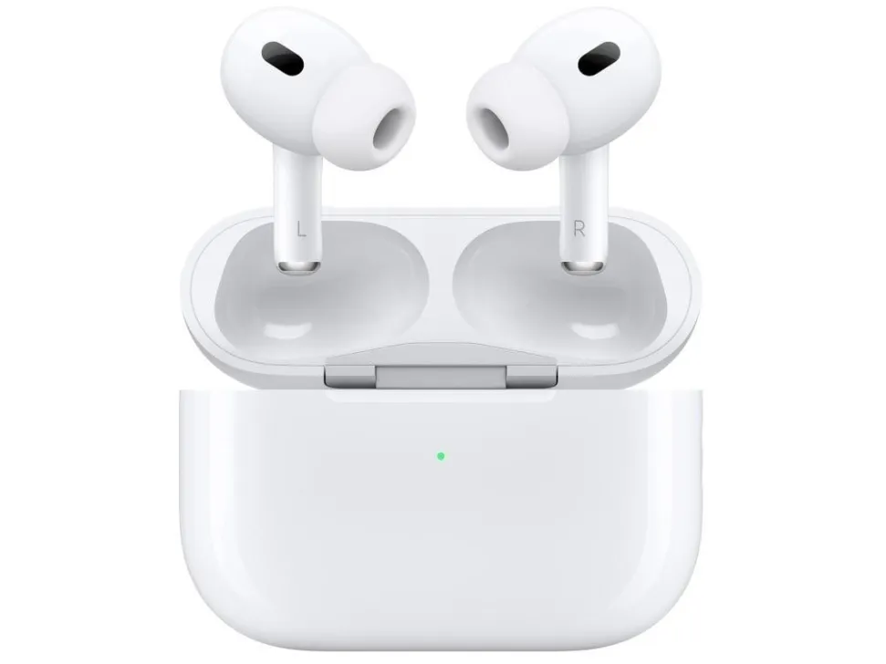 Apple | AirPods Pro - 2. Generation (2023) - Trådløse øretelefoner med mik. - aktiv støjdæmpning - hvid | Magsafe Charging Case (USB-C)