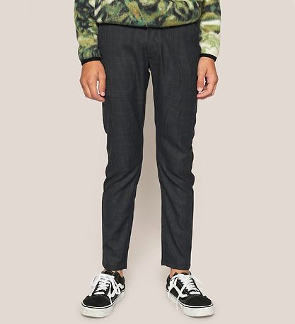 Grønt Bukser - Dude Ankle - M?rkegr? Check