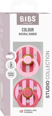 BIBS Studio Colour Block Smokk 2-Pakk Lateks Str 2, Baby Pink Coral Mix