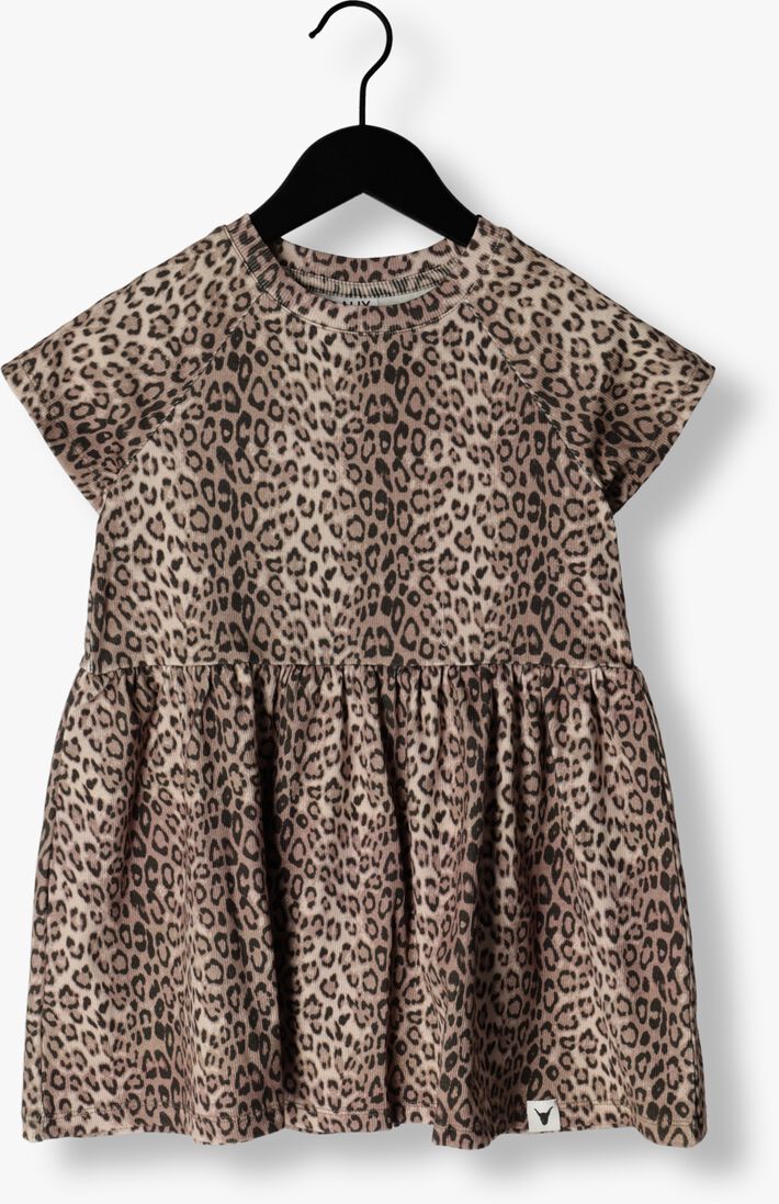 ALIX MINI bruine alix mini mini jurk kids knitted animal rib dress