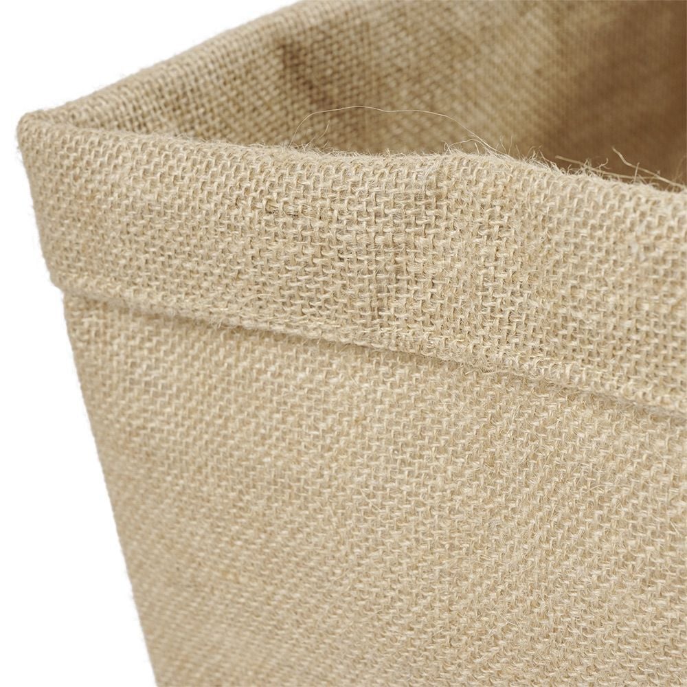 Panière Box Cube jute 31x31x31cm beige