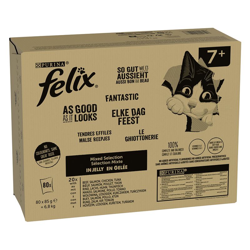 Jumbopack Felix Tendres Effilés 80 x 85 g