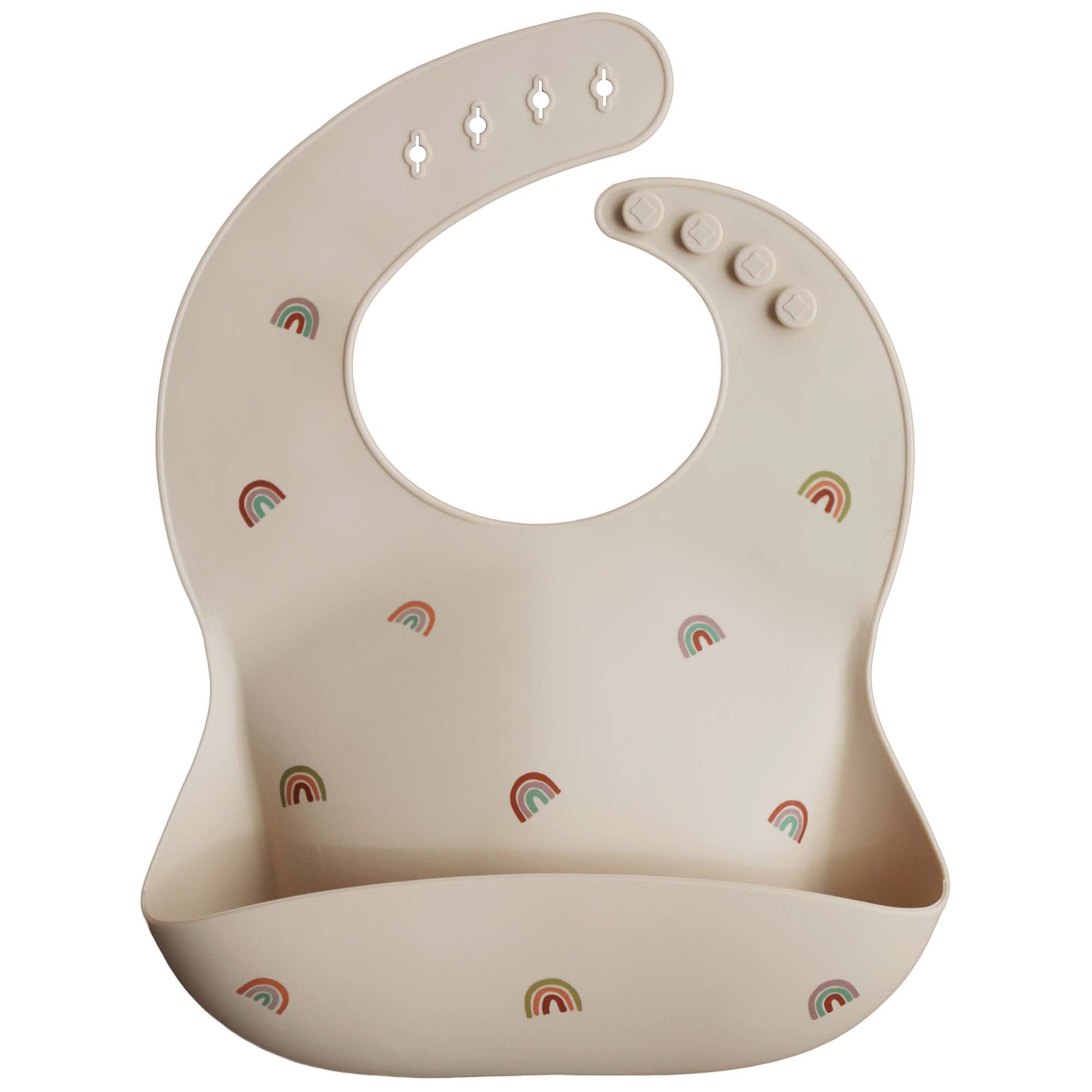 Mushie Silicone slab rainbow wit