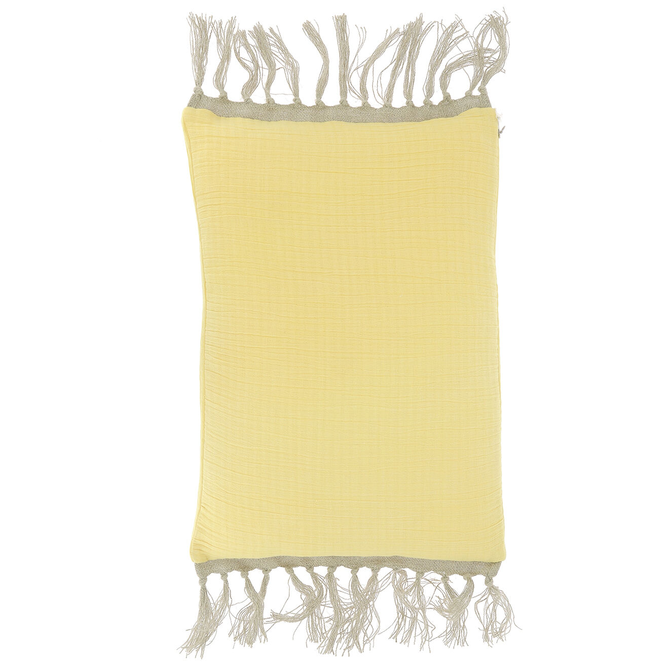 En Fil d'Indienne Housse de coussin Wavy citron - 35x50 cm