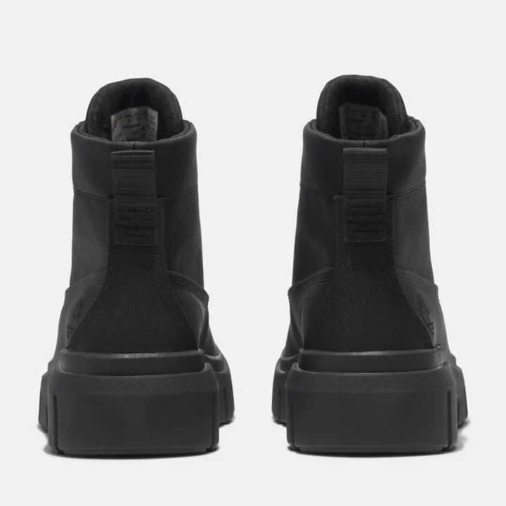 Bottine à lacets mi-haute Greyfield pour femme en noir