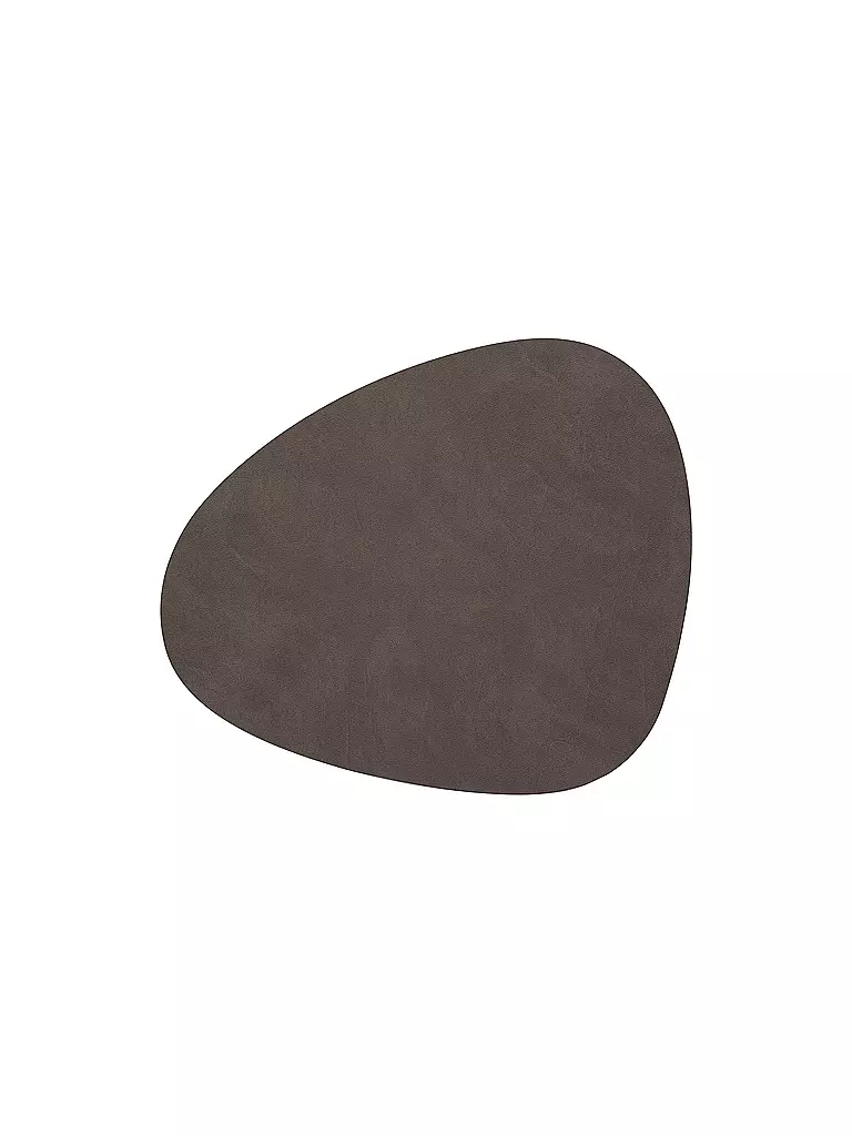 LIND DNA Leder Platzset oval NUPO 37x44cm Caviar braun