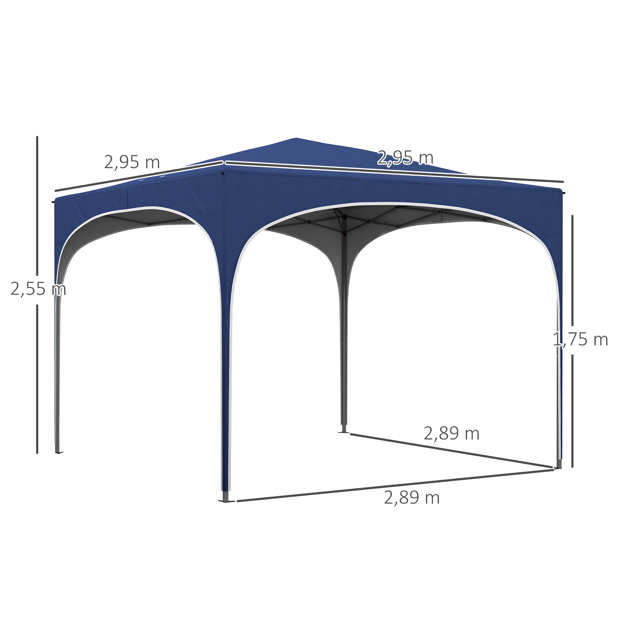 Tenda dobrável Outsunny azul