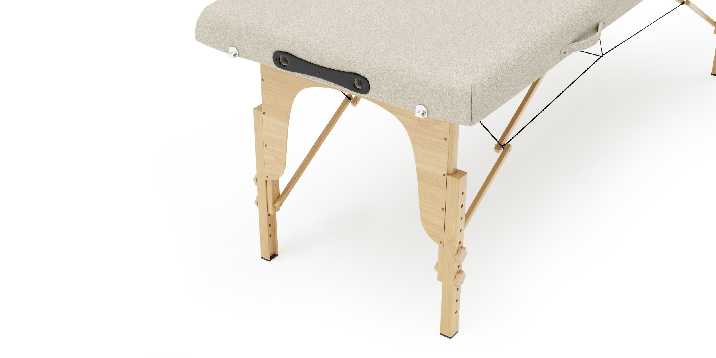 Massageliege 2-Zonen beige