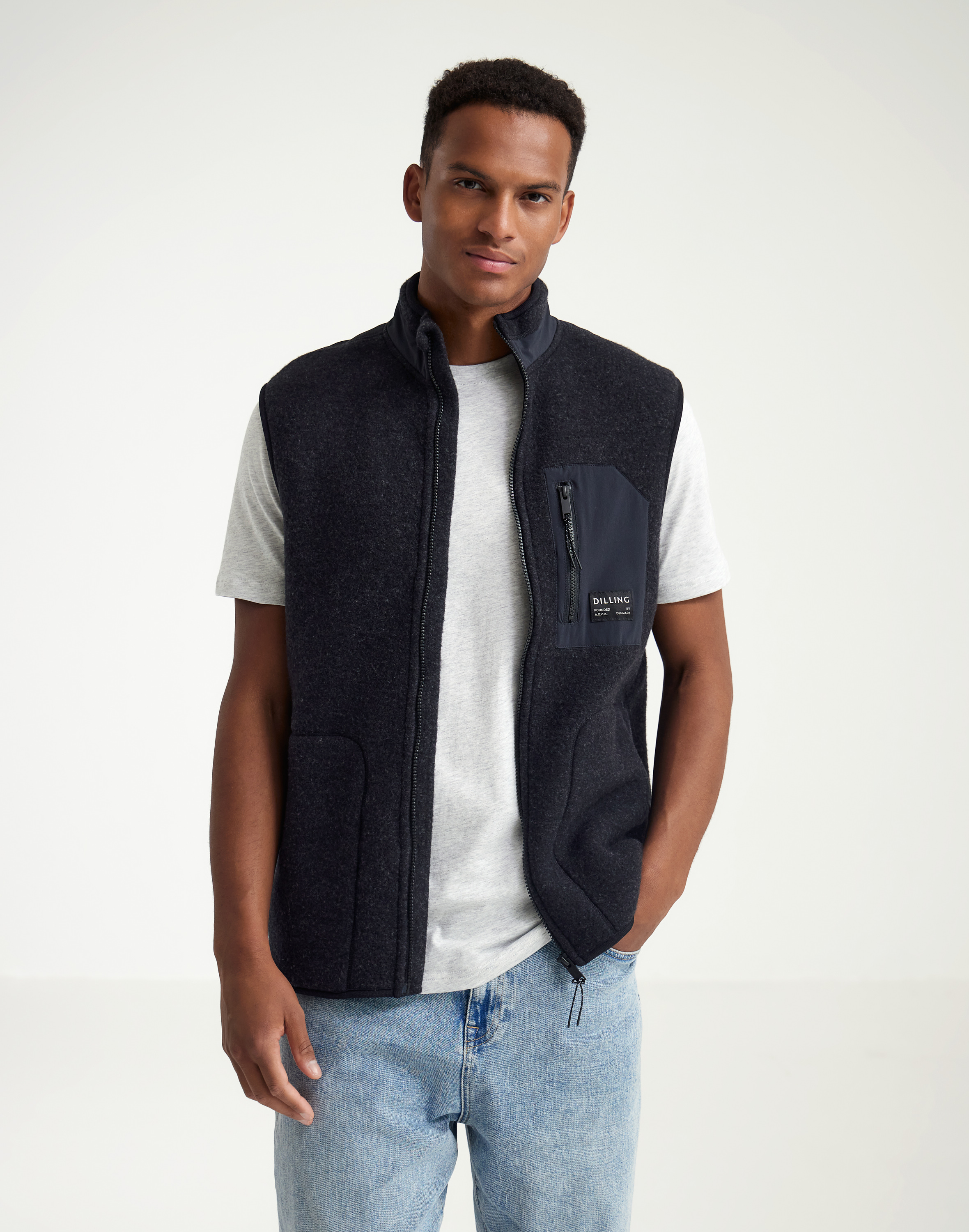 Bodywarmer van merinowolfleece voor heren - Gratis Verz