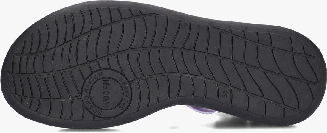 WODEN blauwe woden sandalen line
