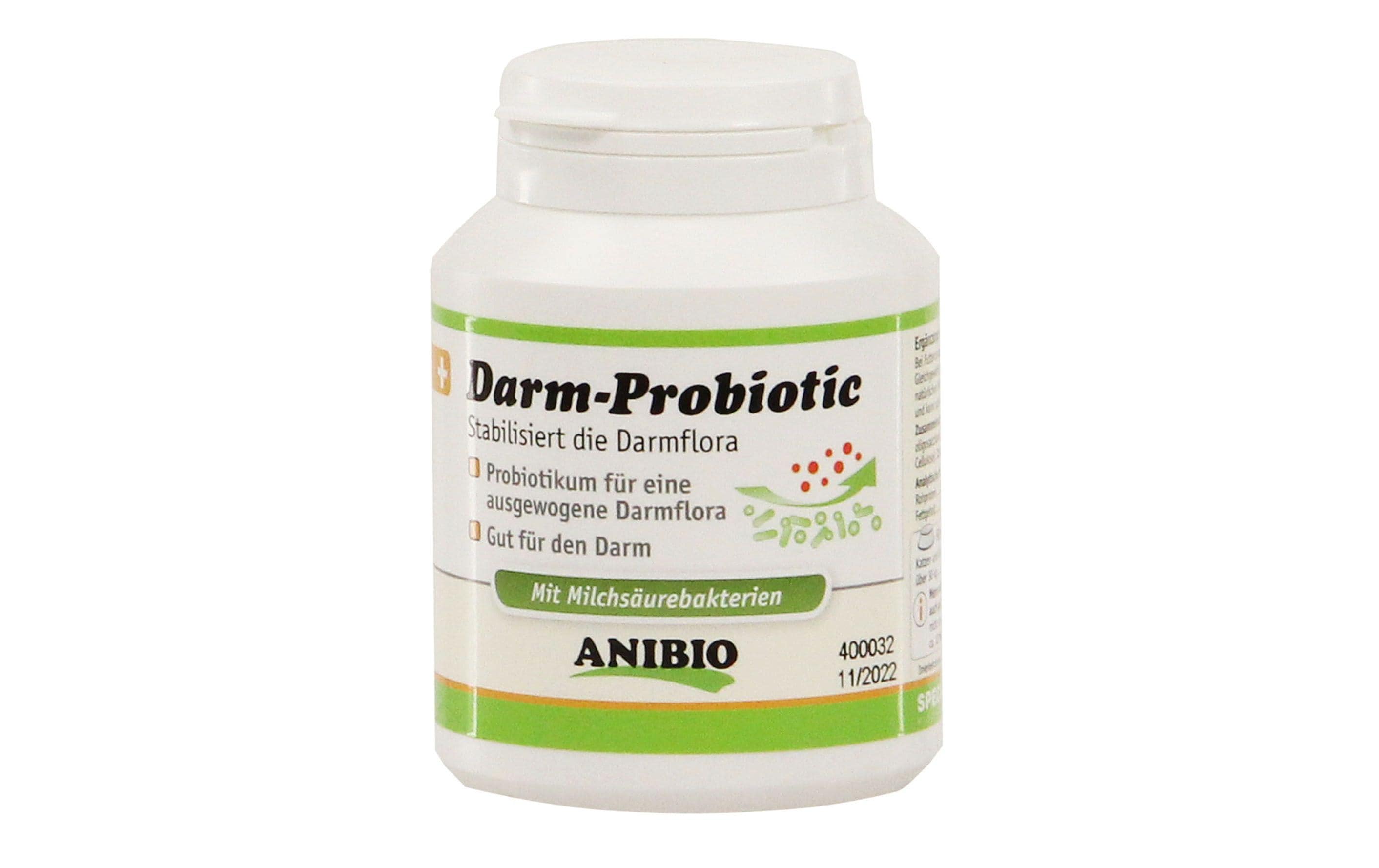 Darm-Probiotic für Hunde und Katzen, 120 KapselnDarm-Probiotic mit Milchsäurebakterien
