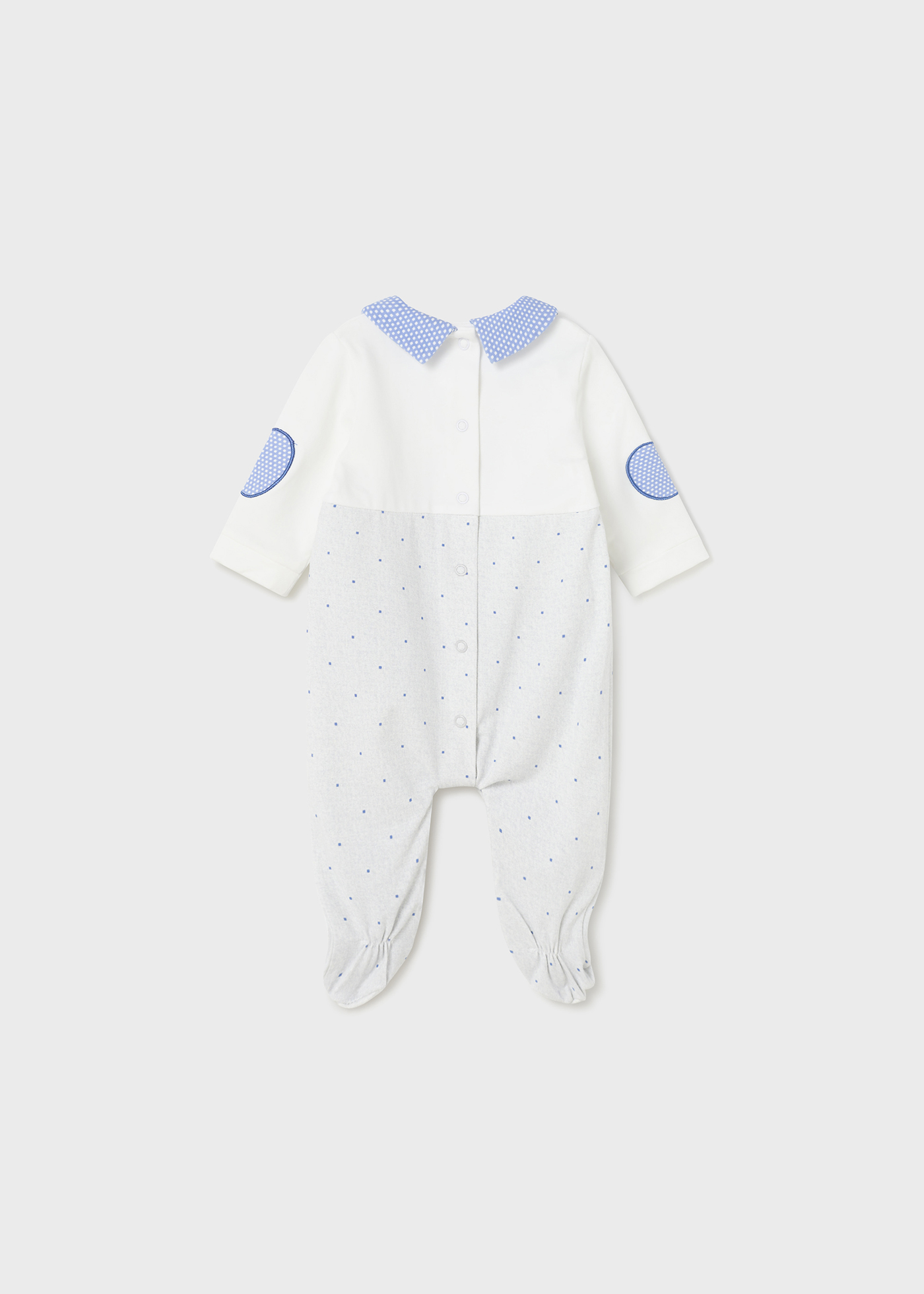 Conjunto de 2 pijamas com gola de algodão sustentável para recém-nascido