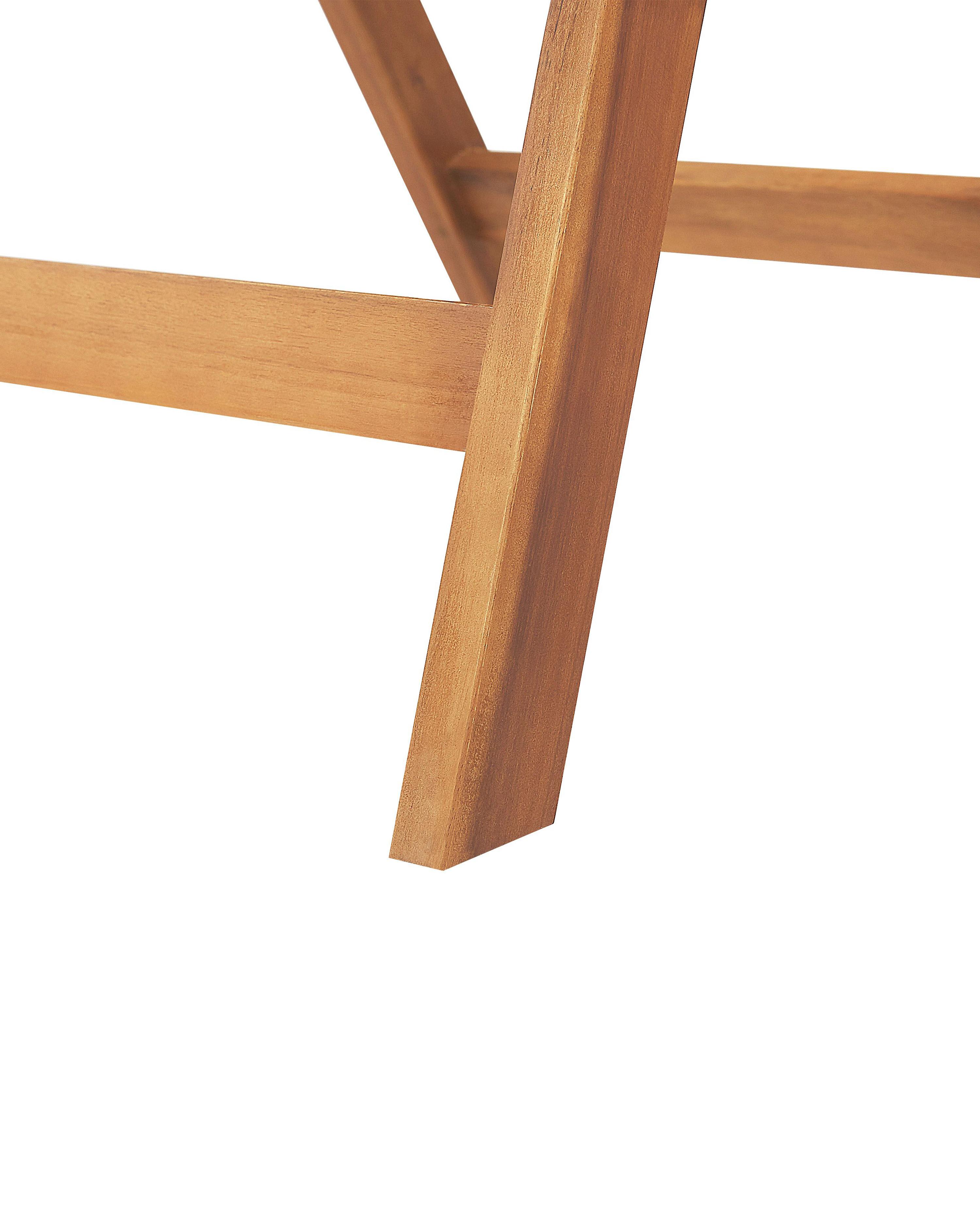 Set van 6 stoelen met zitkussen JAVA Acaciahout Grafietgrijs