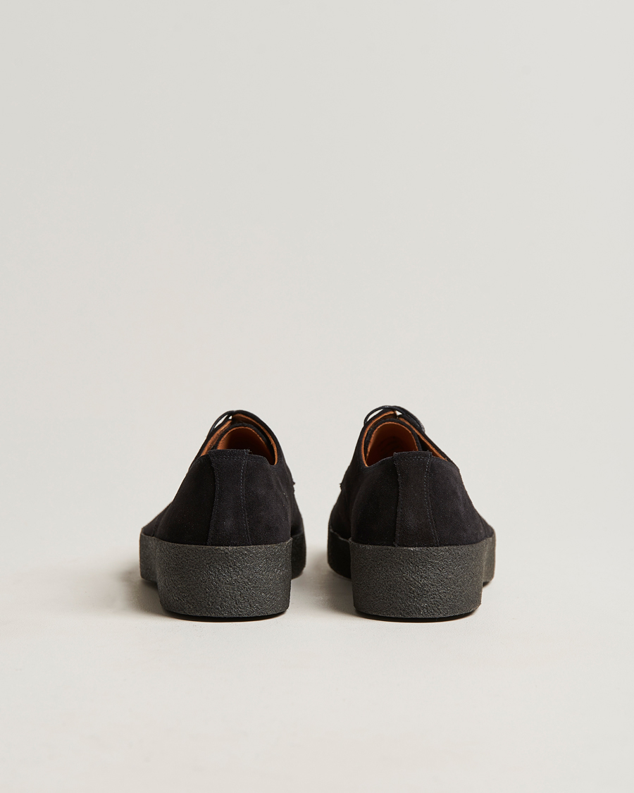 Sanders Gibson Lo Top Derby Black Suede