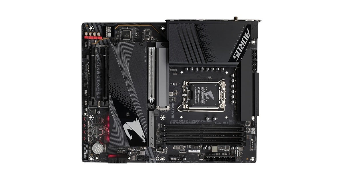 GIGABYTEZ790 AORUS ELITE AX socket 1700 moederbord  (Zwart, RAID, 2,5Gb-LAN, WLAN, BT, Sound, ATX)