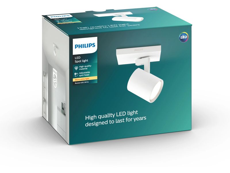 Philips Aufbauspot myLiving Runner 53090/31/P0 Weiss Spotleuchte zur Aufbaumontage