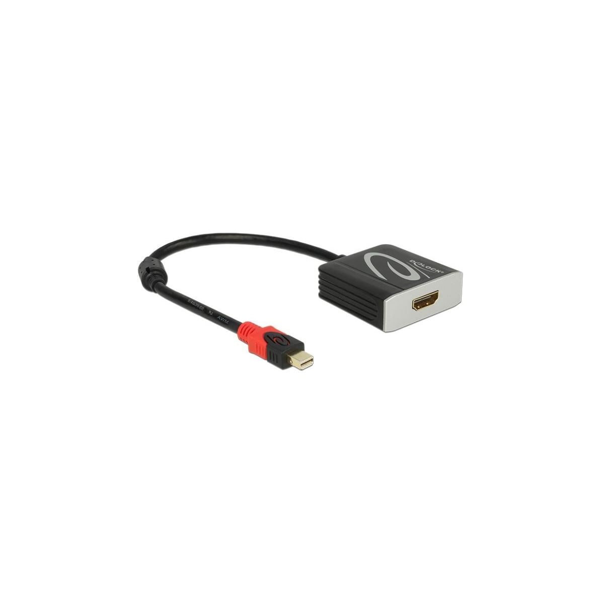 DeLOCK mini DisplayPort to HDMI-adapter, active, 4K in 60Hz, black