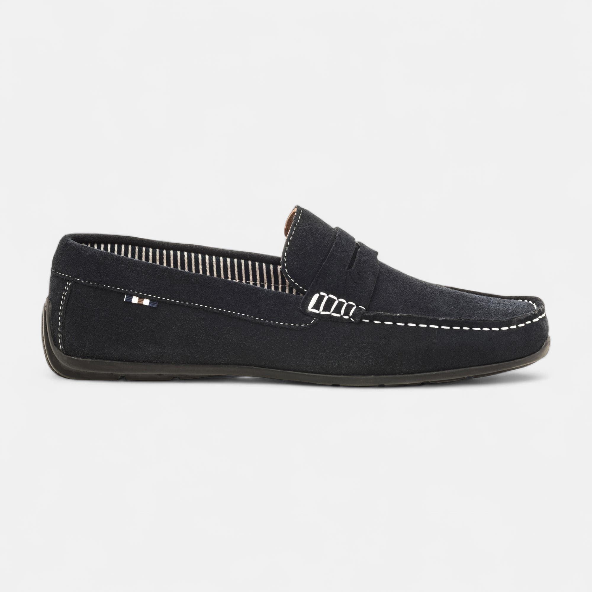 Mocassins Homme en cuir bleu marine