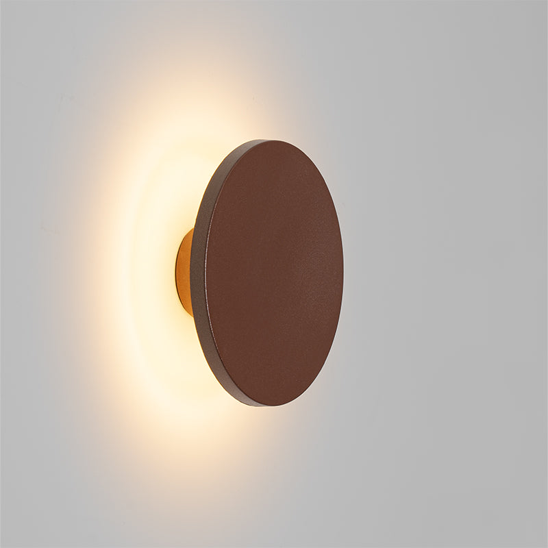 QAZQA Moderne buiten wandlamp roestbruin incl. LED IP54 - Skyf